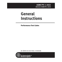 ASME PTC 1-2022