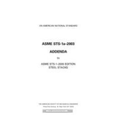 ASME STS-1a-2003 ASME STS-1a-2003