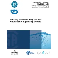 ASME A112.4.14-2022/CSA B125.14:22