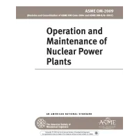 ASME OM-2009