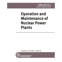 ASME OM-2022 PDF