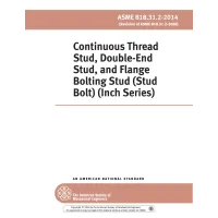 ASME B18.31.2-2014 (R2019)