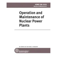 ASME OM-2020