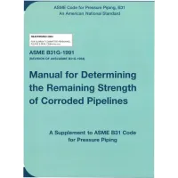 ASME B31G-1991 (R2004)