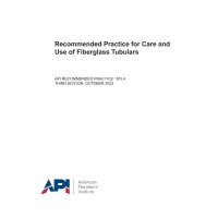 API RP 15TL4 Third Edition
