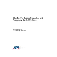 API Std 17F Fifth Edition 2023