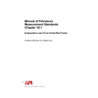 API MPMS Chapter 19.1:2012