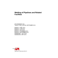 API Std 1104:2013