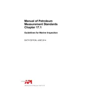 API MPMS Chapter 17.1:2014