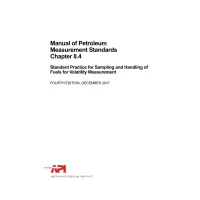 API MPMS Chapter 8.4:2017