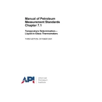 API MPMS Chapter 7.1:2024