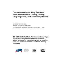 API Spec 5CRA:2022