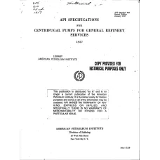 API Standard 610 Second Edition 1957