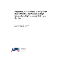API TR 934-H First Edition API TR 934-H First Edition
