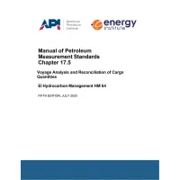 API MPMS Chapter 17.5:2025