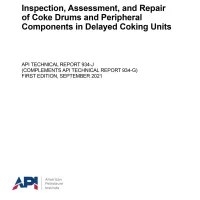 API Technical Report 934-J First Edition PDF