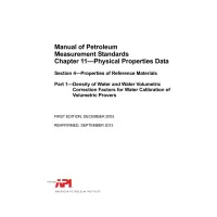 API MPMS Chapter 11.4 Part 1 (R2013)