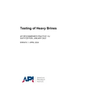 API RP 13J:2023