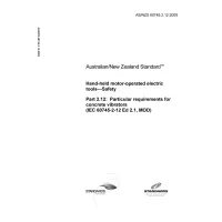 AS/NZS 60745.2.12:2009