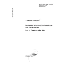 AS ISO IEC 19794.2-2007