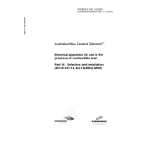 AS/NZS 61241.14:2005