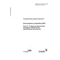 AS/NZS IEC 61000.4.4:2013