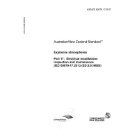 AS/NZS 60079.17:2017
