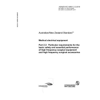 AS/NZS IEC 60601.2.2:2016