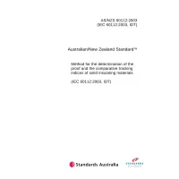 AS/NZS 60112:2003