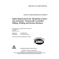B11 B11.23-2002 (R2012) B11 B11.23-2002 (R2012)