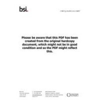 BS PP 8888-1:2007 SINGLE COPY - SET BS PP 8888-1:2007 SINGLE COPY - SET