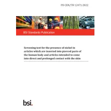 BS PD CEN/TR 12471:2022