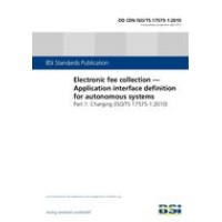 BS DD CEN ISO/TS 17575-1:2010 BS DD CEN ISO/TS 17575-1:2010