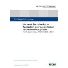 BS DD CEN ISO/TS 17575-3:2011 BS DD CEN ISO/TS 17575-3:2011