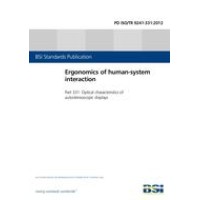 BS PD ISO/TR 9241-331:2012 BS PD ISO/TR 9241-331:2012