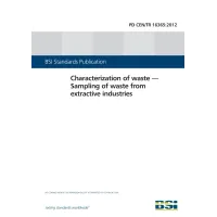 BS PD CEN/TR 16365:2012