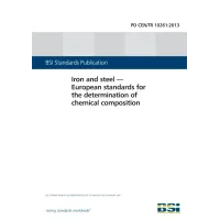 BS PD CEN/TR 10261:2013