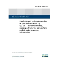 BS PD CEN/TR 16468:2013
