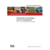 BS PD ISO/IEC TR 20000-10:2013