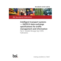BS PD CEN/TS 16157-4:2014 BS PD CEN/TS 16157-4:2014