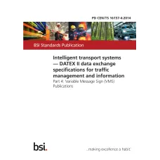 BS PD CEN/TS 16157-4:2014 BS PD CEN/TS 16157-4:2014