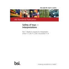 BS PD CEN/TR 15371-1:2015 BS PD CEN/TR 15371-1:2015