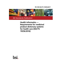 BS PD CEN ISO/TS 19256:2017 BS PD CEN ISO/TS 19256:2017