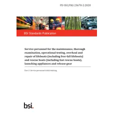 BS PD ISO/PAS 23678-2:2020