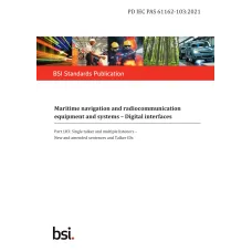 BS PD IEC PAS 61162-103:2021