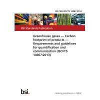BS PD CEN ISO/TS 14067:2014