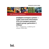 BS PD ISO/TS 21219-1:2016 BS PD ISO/TS 21219-1:2016