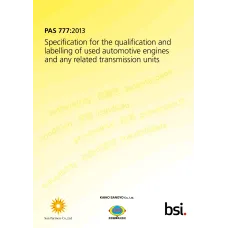 BS PAS 777:2013 BS PAS 777:2013
