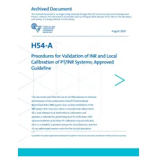 CLSI H54-A (R2018)