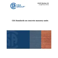 CSA A165 SERIES-14 (R2019)